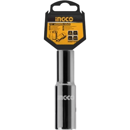 SOQUETE SEXTAVADO LONGO 1/2 POL 21MM (HHAST12213L) INGCO