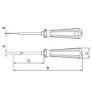 CHAVE DE FENDA  AÇO CROMO VANÁDIO 3X50 MM (1/8X2") (44110009) TRAMONTINA PRO