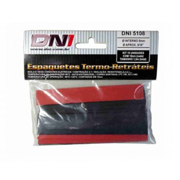 TERMO RETRATIL ESPAGUETE C/15 UNID DNI 8MM 5108