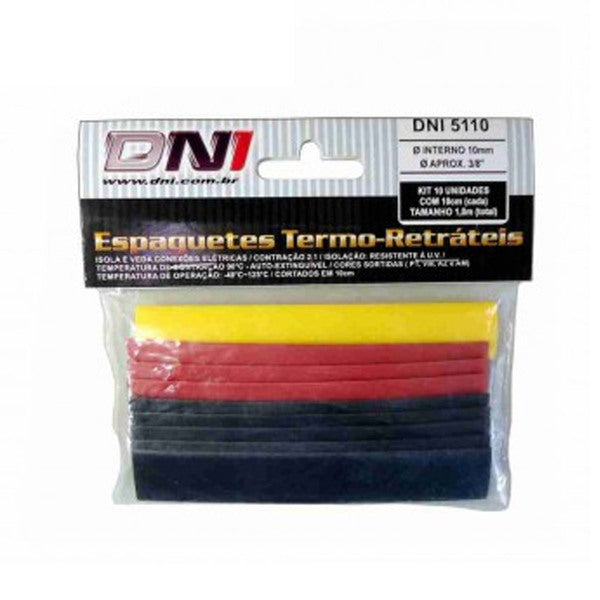 TERMO RETRATIL ESPAGUETE C/15 UNID DNI 10MM 5110