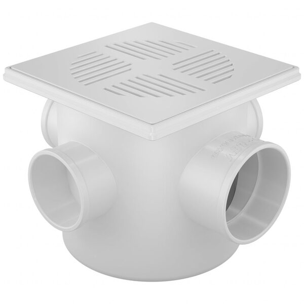 CAIXA SIFONADA PVC 100X100X50 QUAD BR (11071151) FORTLEV