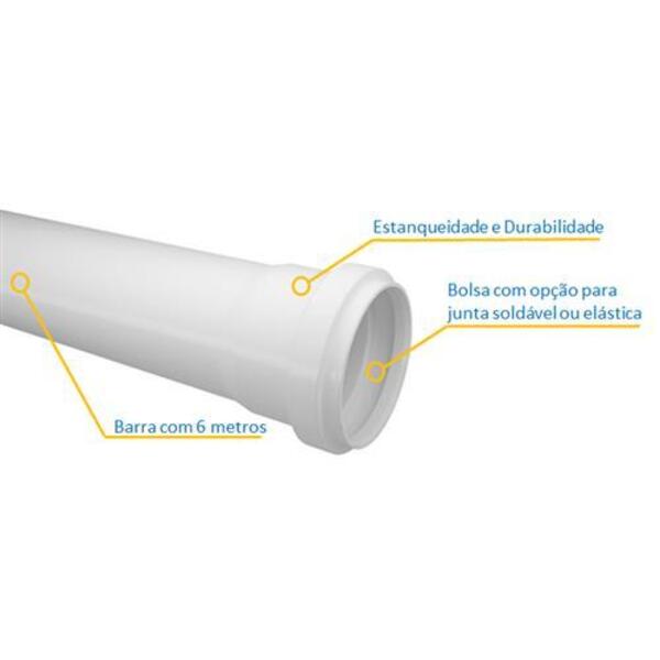 TUBO EG BR PVC 50MM (11000501) FORTLEV