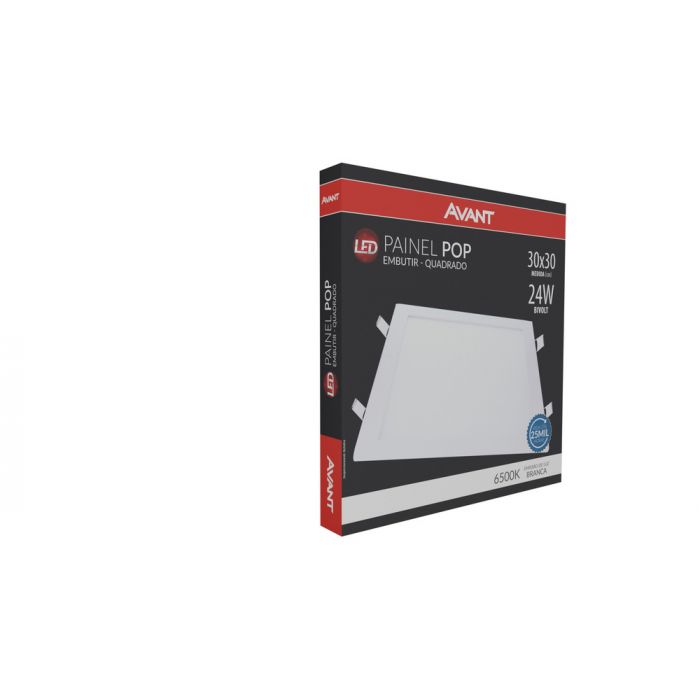 PAINEL LED EMB QUAD 24W 6500K BIV