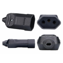 PLUG FEMEA PRETO 2P+T 10A C/PRENSA CABO (PA018320) MARGIRIUS