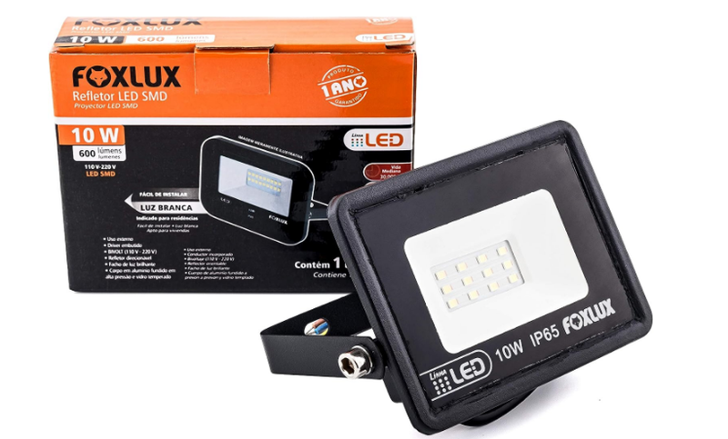 REFLETOR LED 10W 6500K BIVOLT (38.19)FOXLUX
