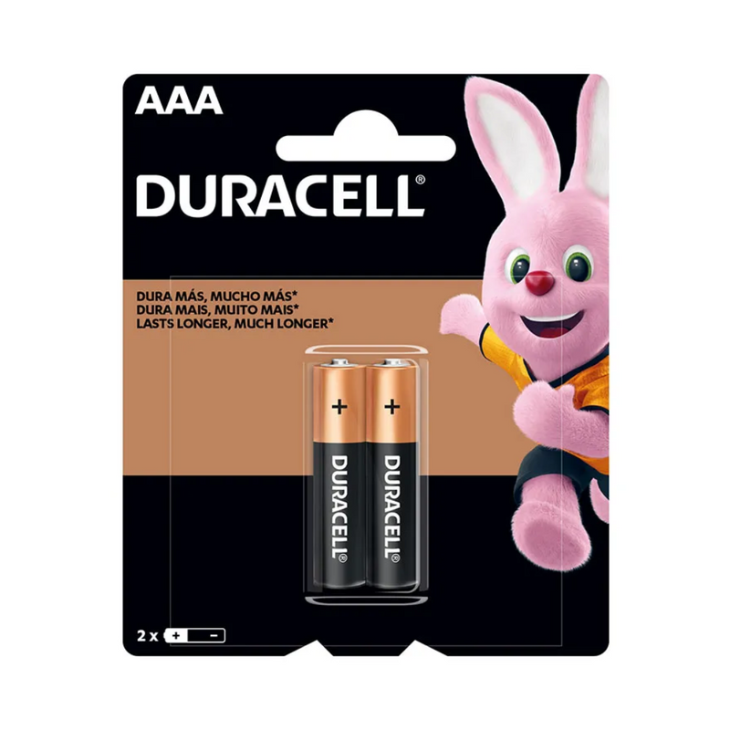 PILHA AAA PALITO CARTUCHO C/ 2 PILHAS DURACELL