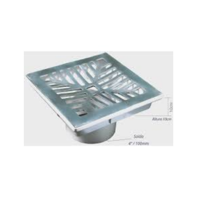 CAIXA COL PVC C/GRELHA SAIDA BAIXO 18X18 MARTELADA (1331) COSTA NAVARRO