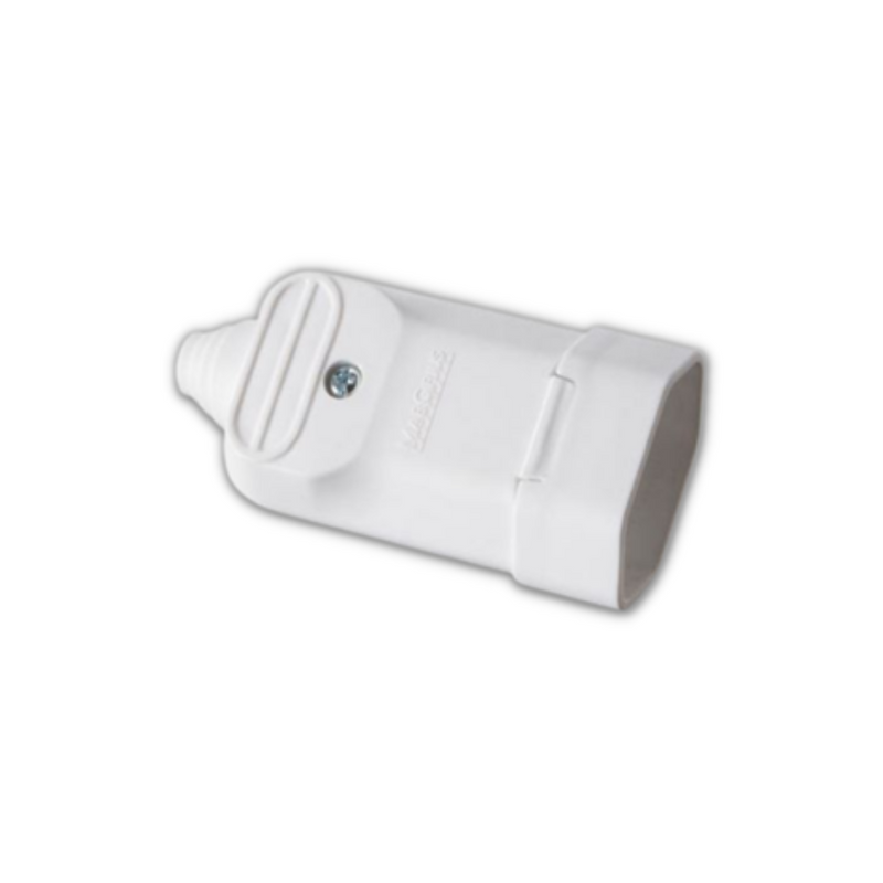 PLUG FEMEA BRANCO 2P+T 20A C/PRENSA CABO (PA015030) MARGIRIUS