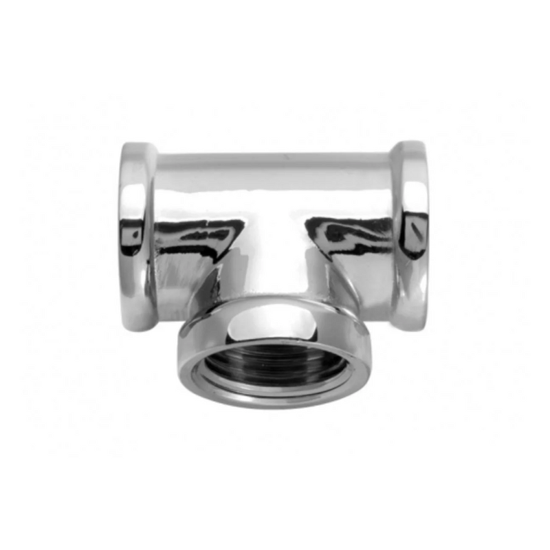 TE LATAO CROMADO 90 ROSCA FEMEA 1/2 (170231-21) BLUKIT