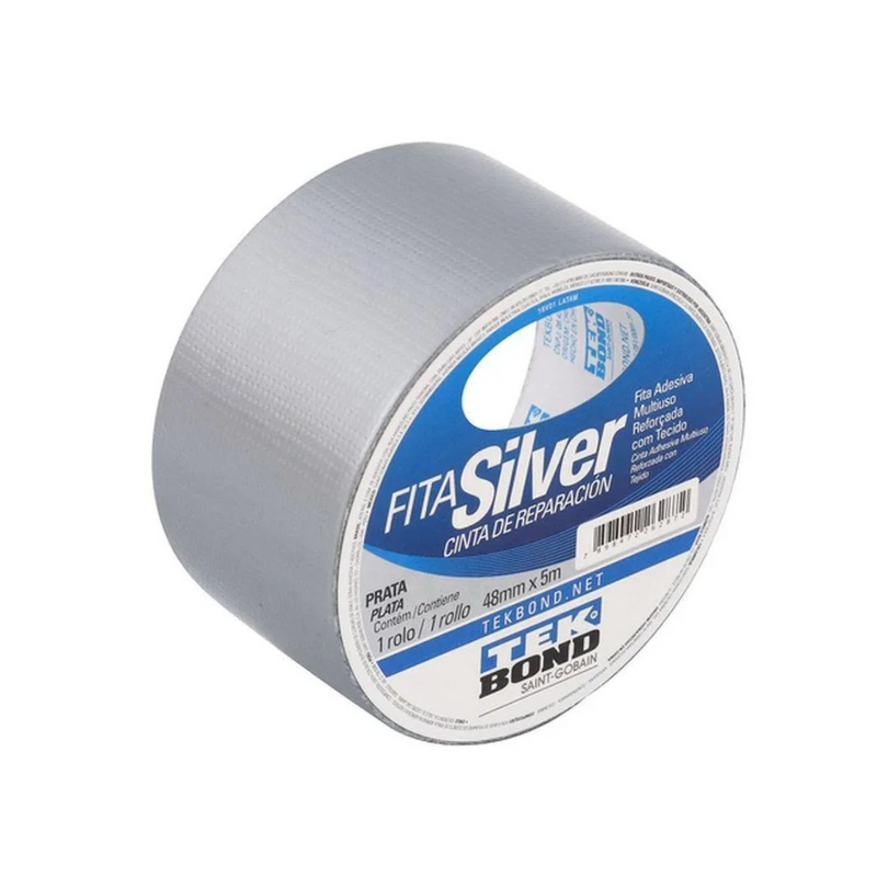 FITA SILVER TAPE PRATA 48MMX5MT TEKBOND