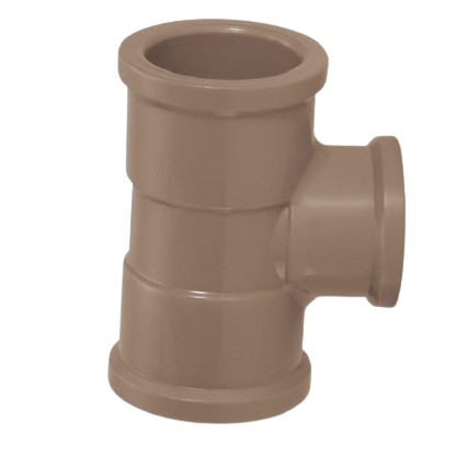 TEE SOLD PVC RED 50X40MM (11827) AMANCO