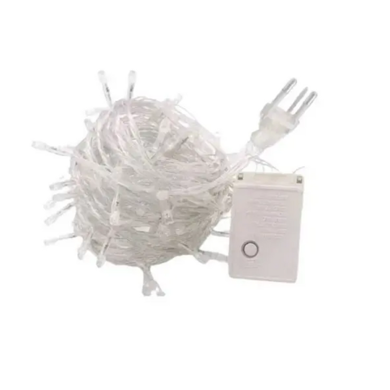 PISCA NATAL CORDAO BRANCO QUENTE 100LEDS 9MTS WF-4952