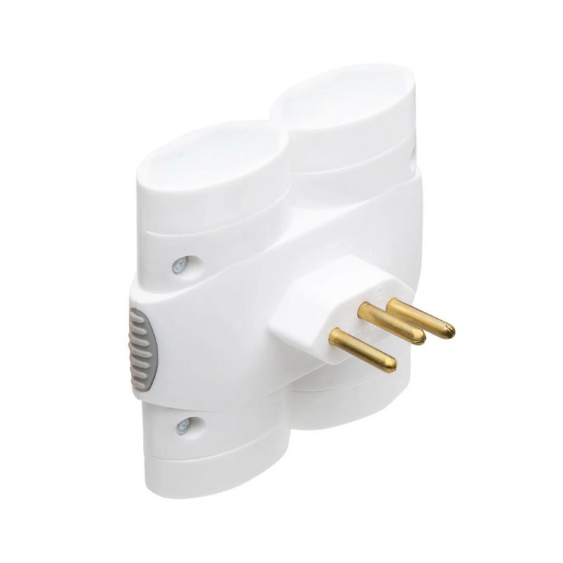 BENJAMIM MULTIPLICADOR 4 TOMADAS 2P+T 10A BRANCO (DN1838) DANEVA