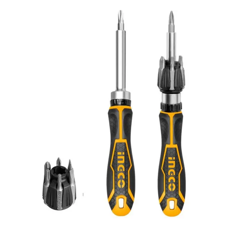 JOGO DE CHAVES COM CATRACA E BITS (AKISD0808)INGCO COM 8 PÇS