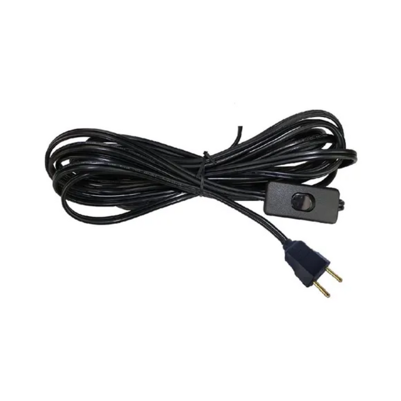 KIT (ABAJUR) C/ CABO 1,5MTS 2X0,50 C/INT/CENTRO + PLUG 2P PT (R2P) MARCAI