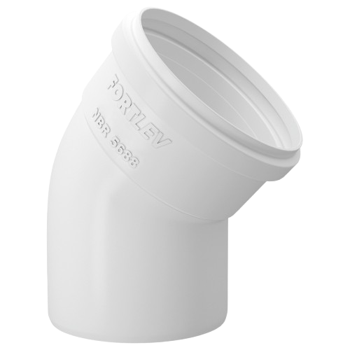 JOELHO EG BR PVC 45X200MM (11122001) FORTLEV