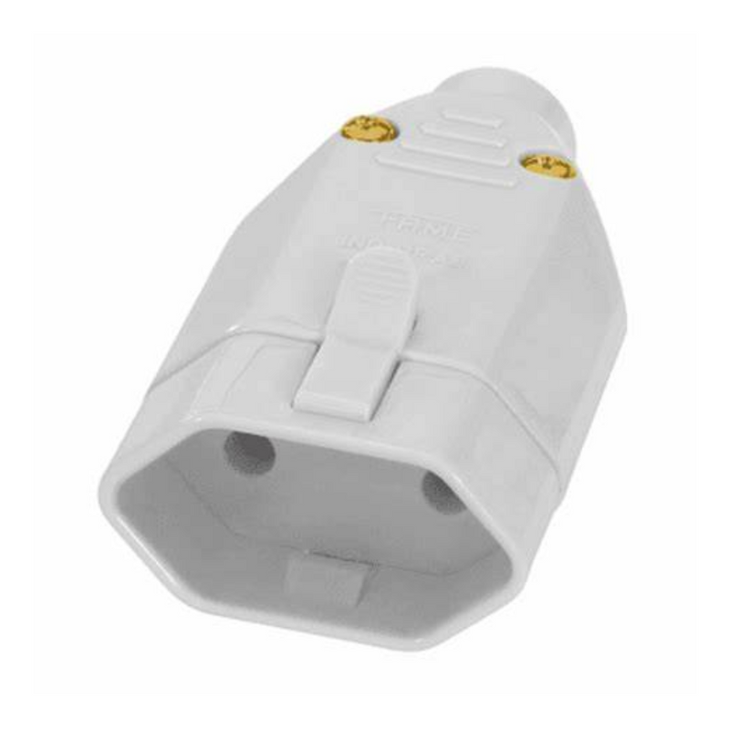 PLUG FEMEA BRANCO 2P+T 10A (PA012709) MARGIRIUS