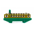 BARRAMENTO TERRA DIN 8 POLOS 10,0MM VERDE (BRT01)BRUM
