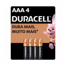PILHA AAA PALITO CARTUCHO C/ 4 PILHAS DURACELL