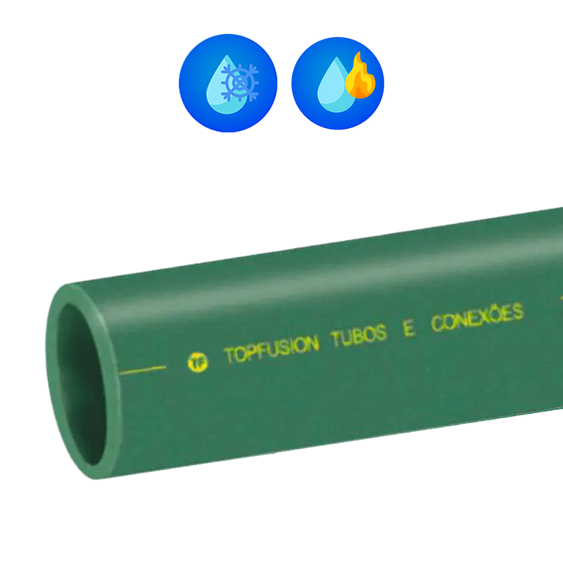TUBO PPR VERDE PN-20 25MM 3 MTS (TU252003) TOPFUSION