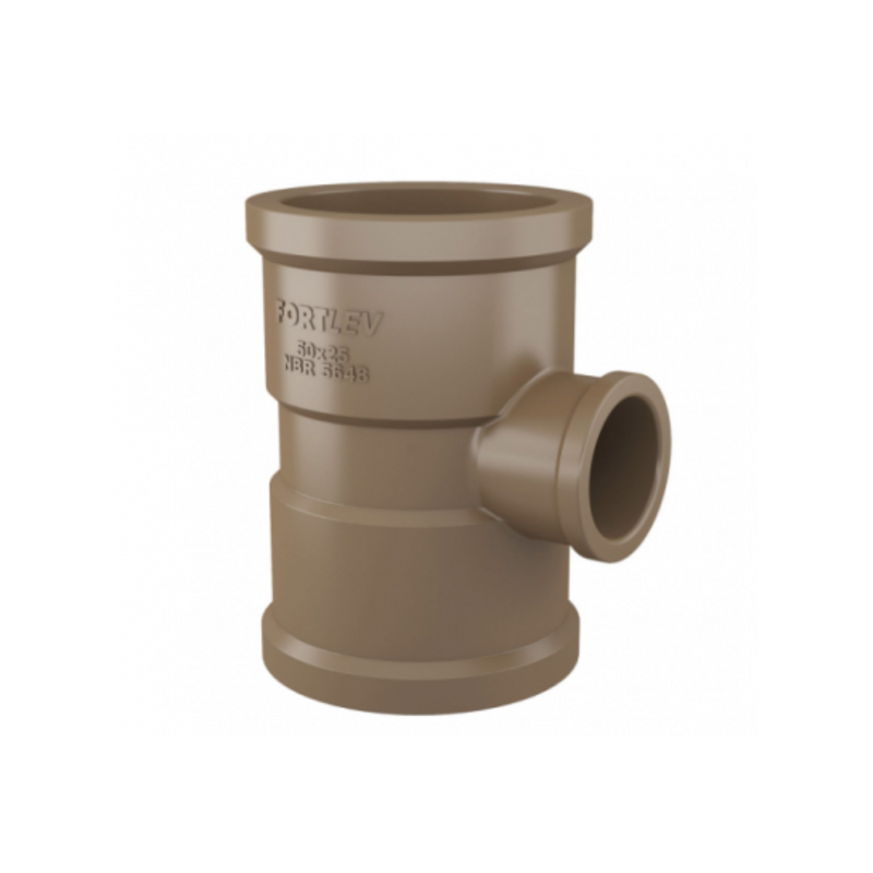 TEE SOLD PVC RED 50X25MM (10265021) FORTLEV