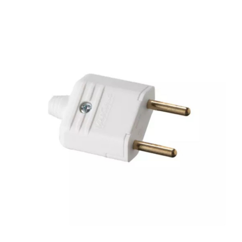 PLUG MACHO BRANCO 2P 10A (PA011983) MARGIRIUS