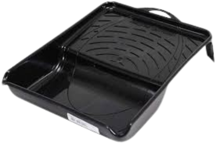 BANDEJA DE PLASTICO 23CM PRETA TIGRE (6116)