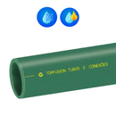 TUBO PPR VERDE PN-20 110MM 3 MTS (TU1102003) TOPFUSION