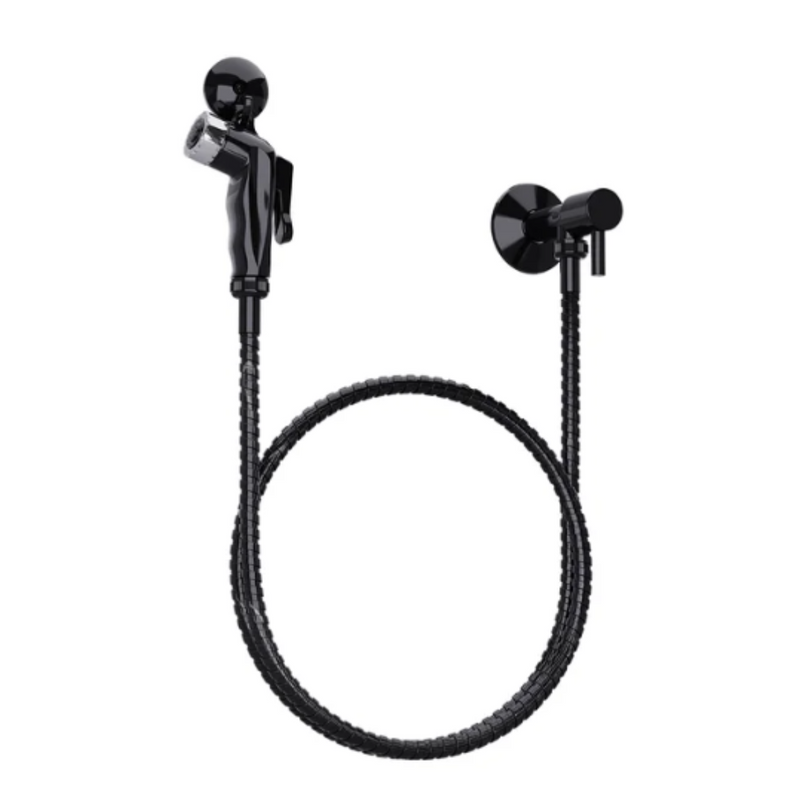 DUCHA HIGIENICA POP BLACK C/ CRIVO REG 1/4 VOLT 120CM (220939) BLUKIT