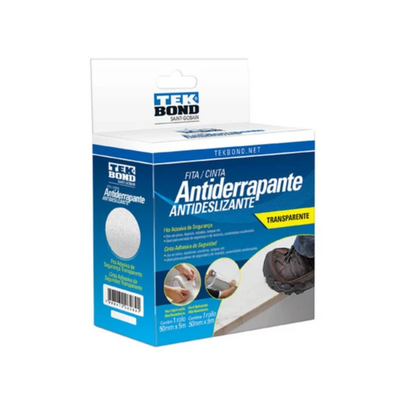 FITA ANTIDERRAPANTE TRANSPARENTE 50MMX5MT TEKBOND